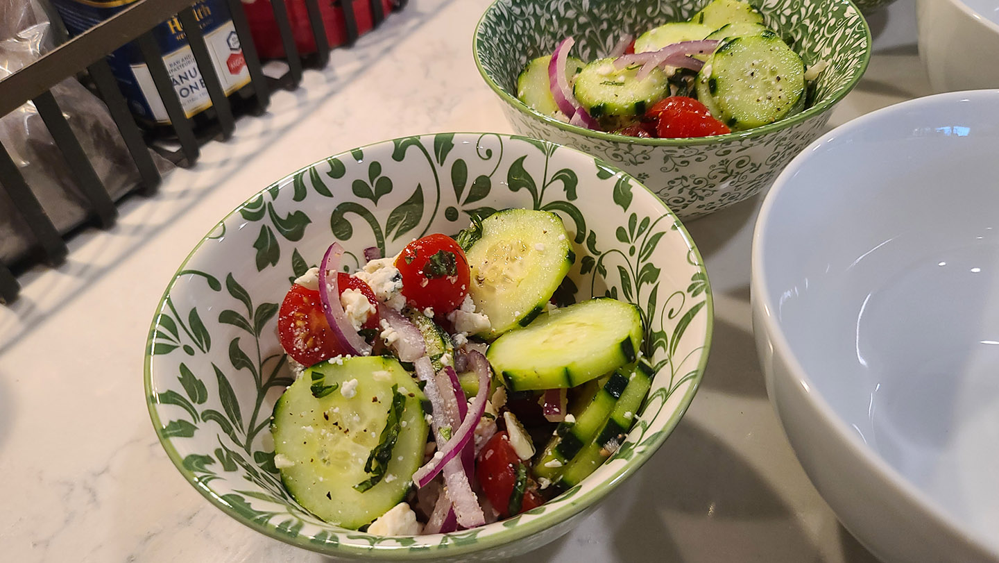 Cucumber Vegetable Salad is Great for Summer Meals