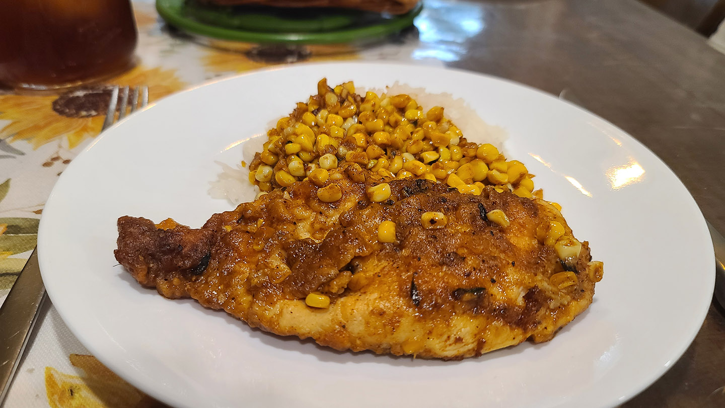 Making Chicken Lazone, a Unique Chicken, Corn and Coconut Entree