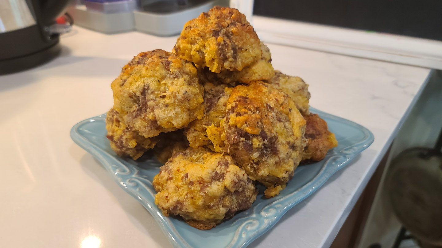 Sausage and Cheddar Cheese Balls Are a Gen-X Nostalgia Blast