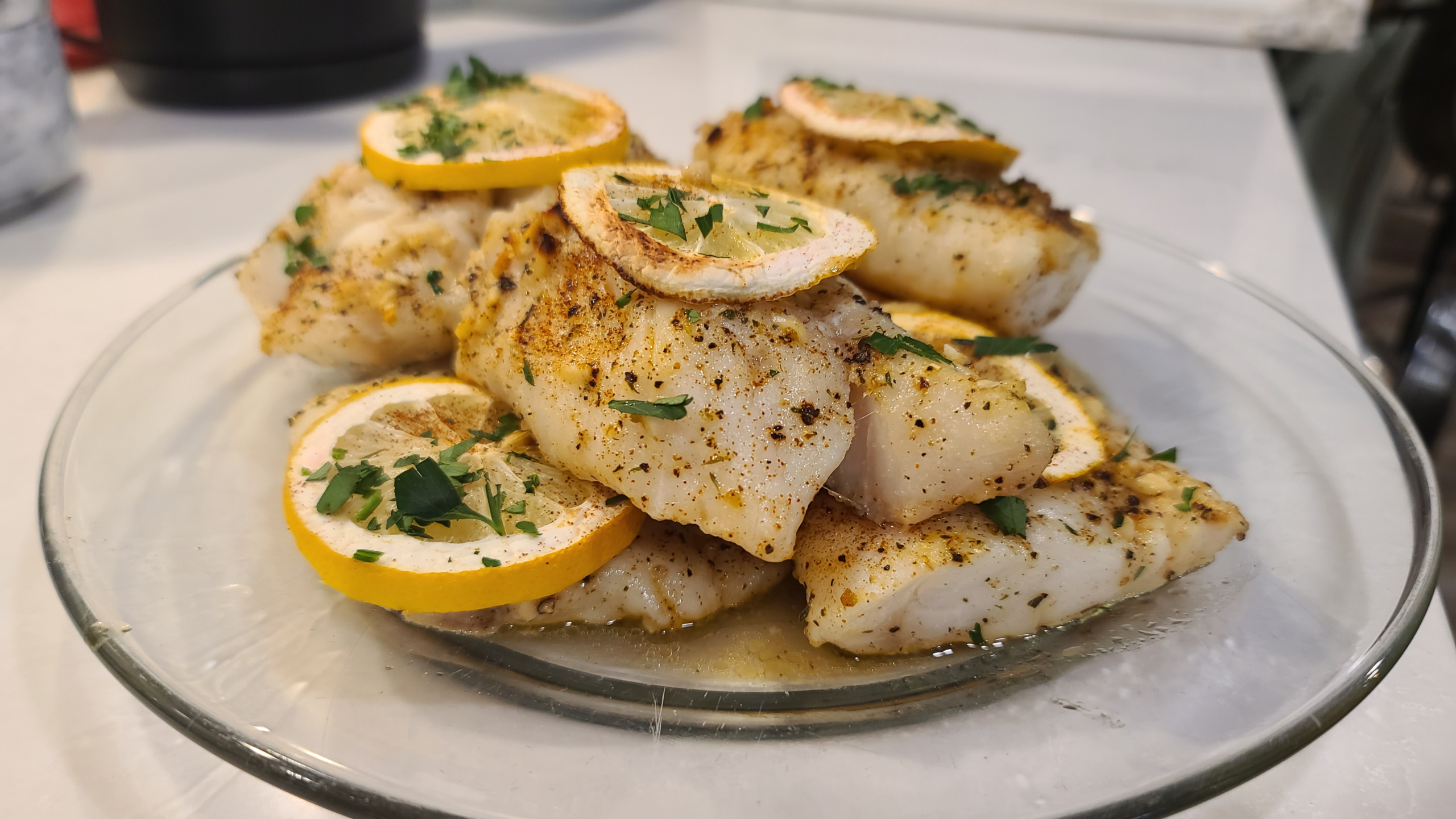 Baked Cod Loins with Garlic and Lemon