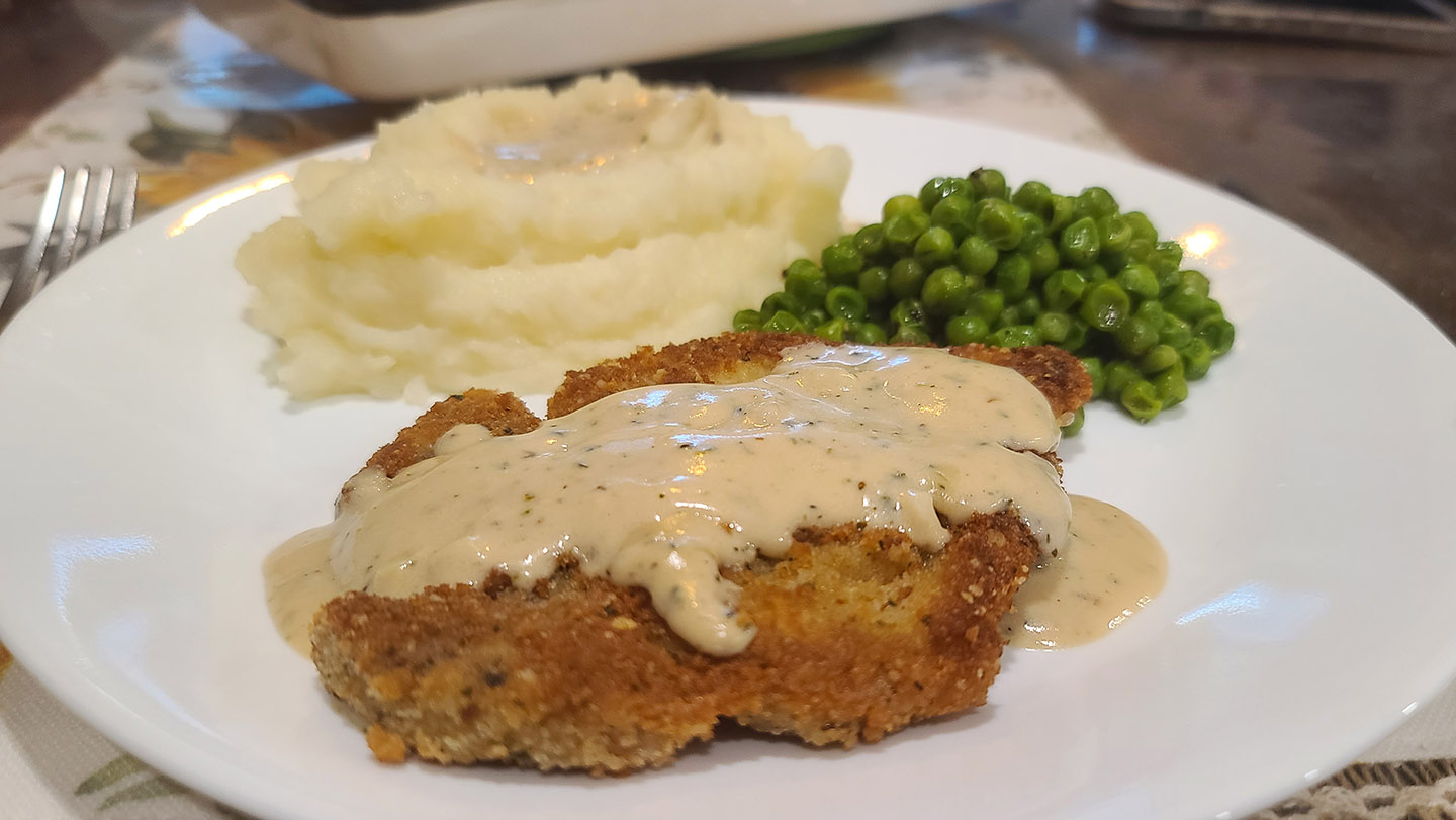 Pork Schnitzel with Dijon Mustard Sauce