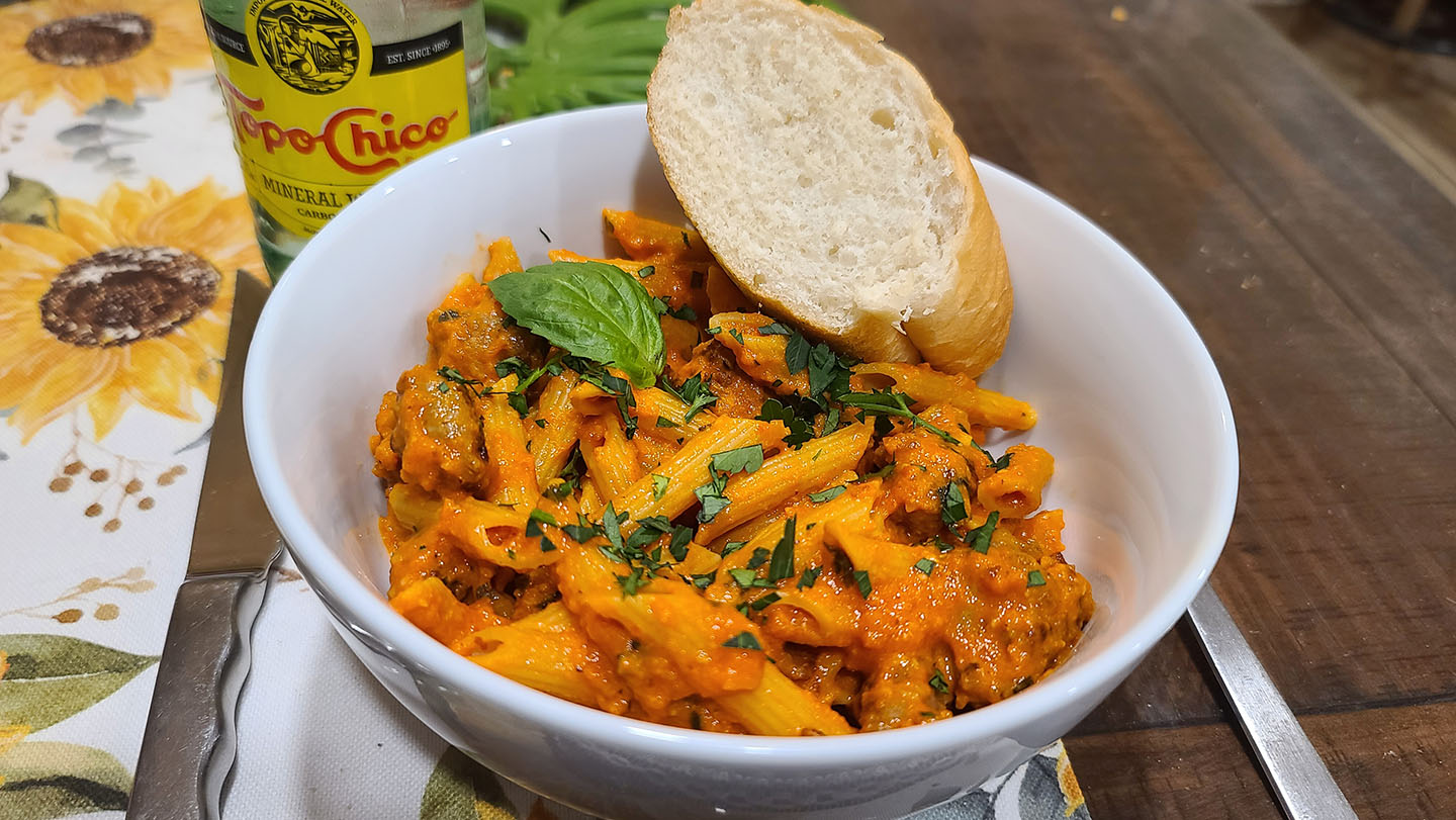 Italian Sausage Penne with Homemade Vodka Sauce